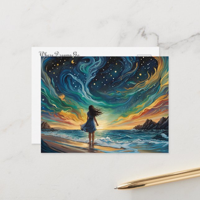 Where Dreams Go Postcard (Front/Back In Situ)