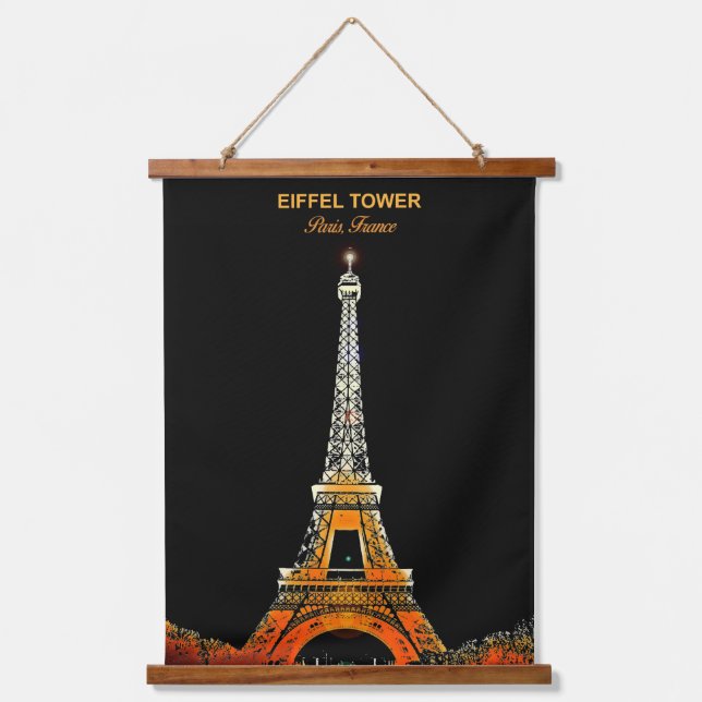 Where Dreams Touch the Sky: The Eiffel Tower Hanging Tapestry (Front)