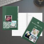 Where Flowers Tell Your Story 🌿 Your Florist Shop Planner<br><div class="desc">Stay organised in style with our Where Flowers Tell Your Story 🌿 Your Florist Shop Planner, designed in a serene green background with white text and photo frames. 🌿📅 The front cover features your custom script tagline 'Where Flowers Tell Your Story' above the distinctive white blossom logo. Three overlapping square...</div>