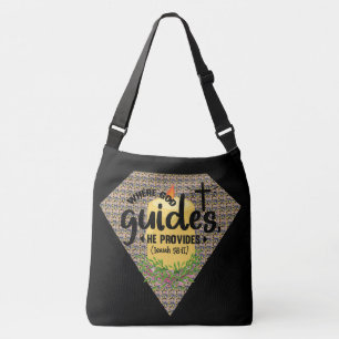 "Where God Guides, He Provides" Bible Verse  Crossbody Bag