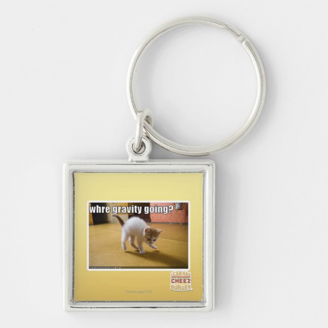 Where gravity going? key ring (Front)