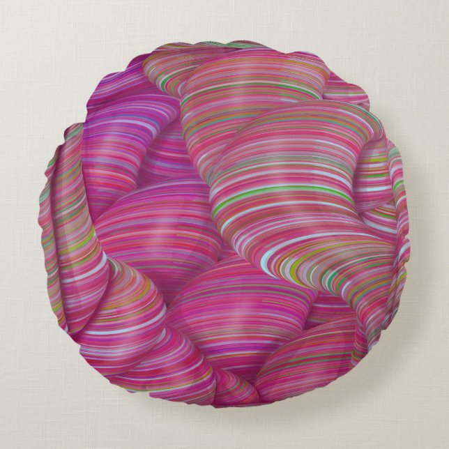Where Gummy Worms live Round Cushion (Front)
