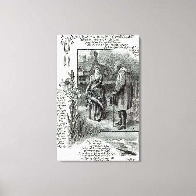 Where have you been to my pretty maid? canvas print (Front)