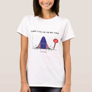 Where I Fall On The Bell Curve I Am Here T-Shirt