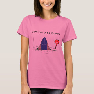 Where I Fall On The Bell Curve I Am Here T-Shirt