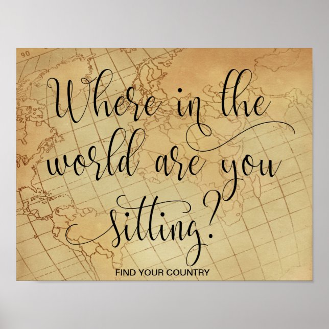 Where in the world are you sitting poster (Front)