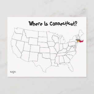 Where Is Connecticut? Postcard