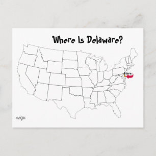 Where Is Delaware? Postcard