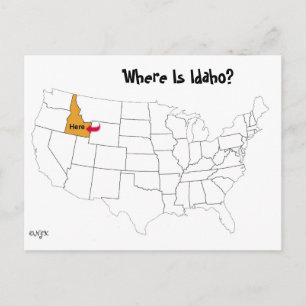 Where Is Idaho? Postcard