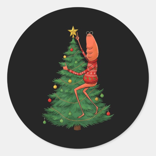Where Is Jimbo James Marcus The Worm Christmas  Classic Round Sticker (Front)