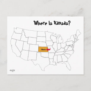 Where Is Kansas? Postcard