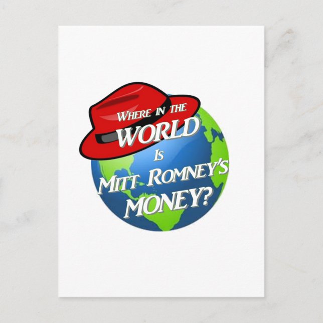 Where is Mitt's Money? Postcard (Front)
