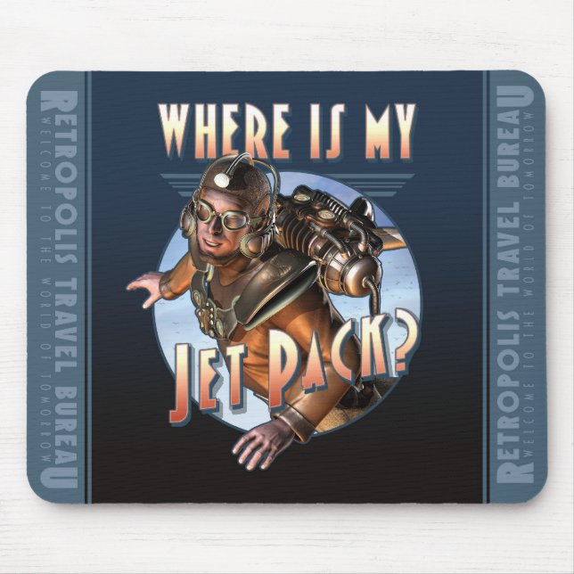 Where is my Jetpack? Mouse Pad (Front)