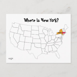 Where Is New York? Postcard