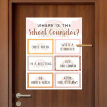 Where is School Counsellor Office Door Sign Rainbo