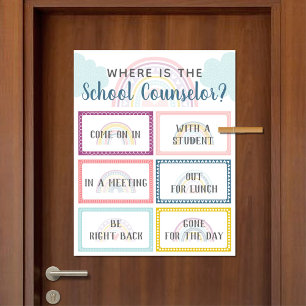 Where is School Counsellor Office Door Sign Rainbo