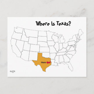 Where Is Texas? Postcard