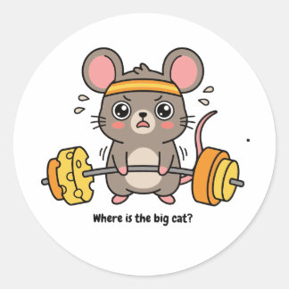 Where Is the Big Cat Classic Round Sticker