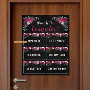 Where is the Counsellor Office Door Sign