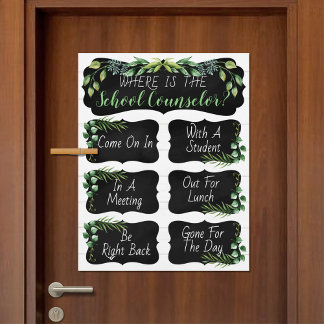 Where is the Counsellor Office Door Sign