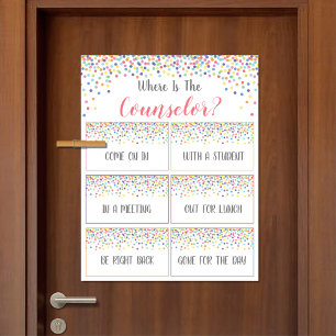 Where is the Counsellor Office Door Sign