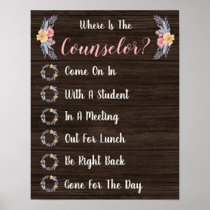 Where is the Counsellor Office Door Sign