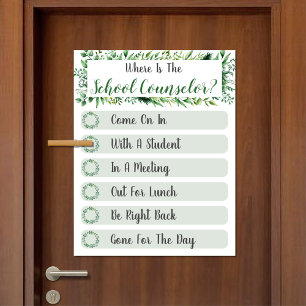 Where is the Counselor Office Door Sign