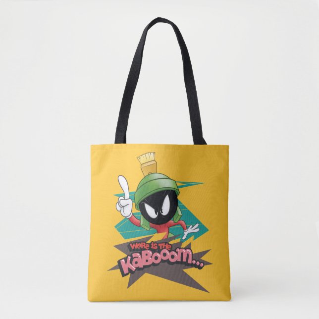 "Where is the Kabooom" MARVIN THE MARTIAN™ Points Tote Bag (Front)