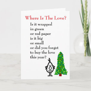 Where Is The Love? - a (bad) Christmas Poem Holiday Card