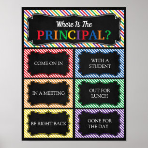 Where is the Principal Office Door Sign