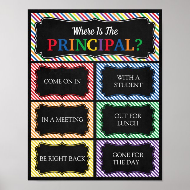 Where is the Principal Office Door Sign (Front)