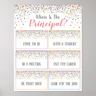 Where is the Principal Office Door Sign