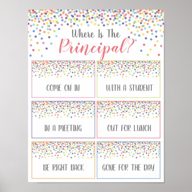 Where is the Principal Office Door Sign (Front)