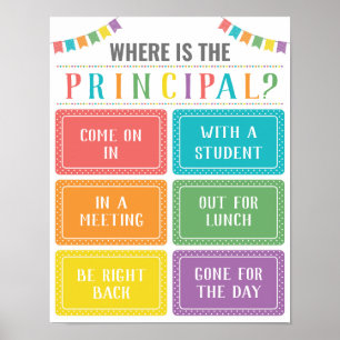 Where is the Principal Office Door Sign