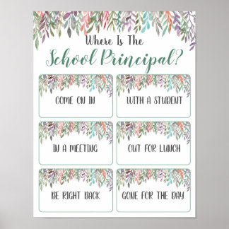 Where is the Principal Office Door Sign