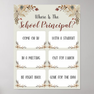 Where is the Principal Office Door Sign