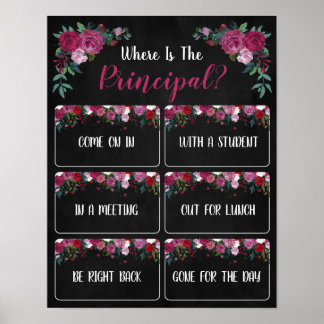 Where is the Principal Office Door Sign