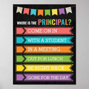 Where is the Principal Office Door Sign