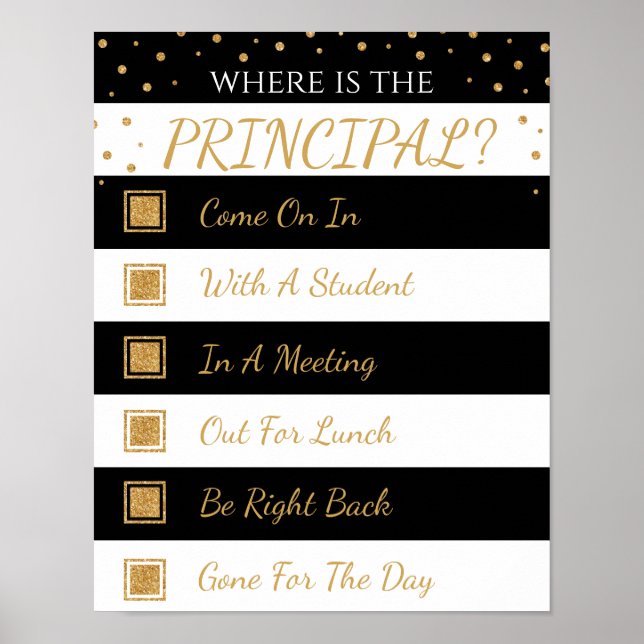 Where is the Principal Office Door Sign (Front)