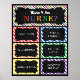 Where is the School Nurse Office Door Sign