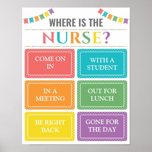 Where is the School Nurse Office Door Sign (Front)