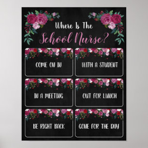 Where is the School Nurse Office Door Sign