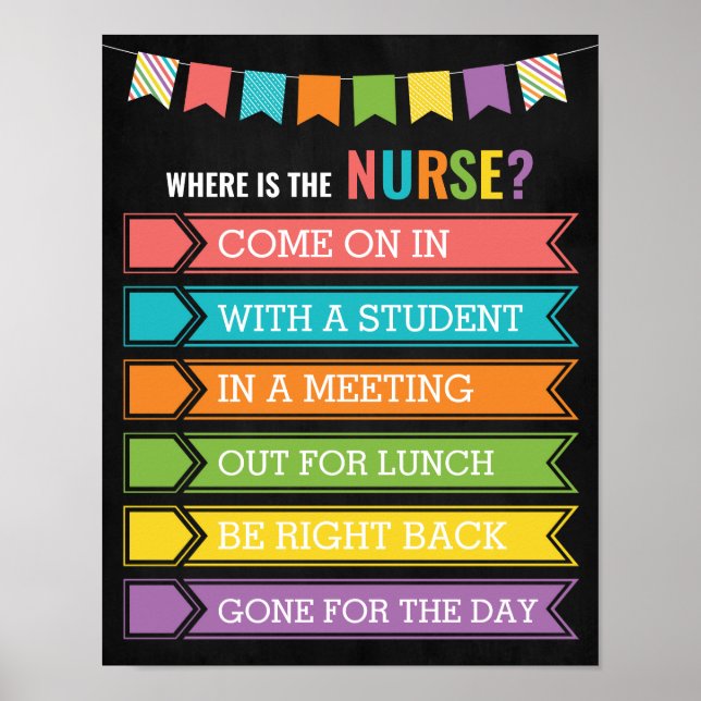 Where is the School Nurse Office Door Sign (Front)