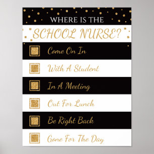 Where is the School Nurse Office Door Sign