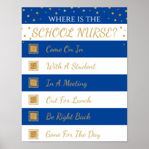 Where is the School Nurse Office Door Sign