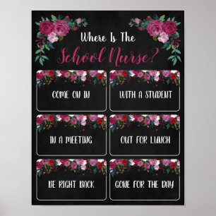 Where is the School Nurse Office Door Sign