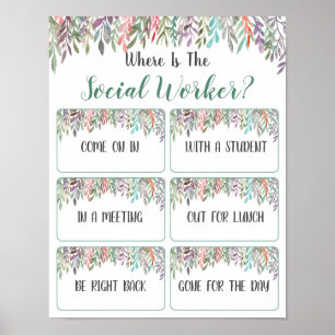 Where is the Social Worker Office Door Sign