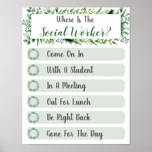 Where is the Social Worker Office Door Sign