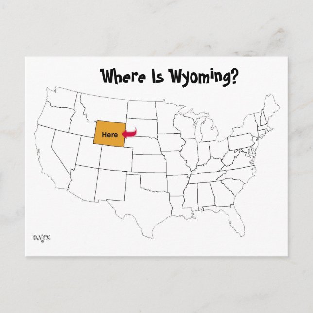 Where Is Wyoming? Postcard (Front)