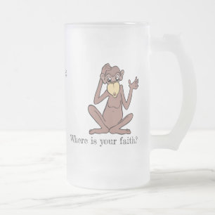 Where is your faith? Customise it Frosted Glass Beer Mug